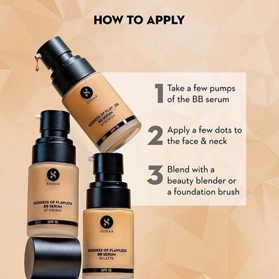 Sugar Cosmetics Goddess Of Flawless Bb Serum - 42 Glace 25 ml - Bb & Cc Creams