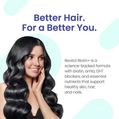 Revital Biotin+ with Amla & DHT Blockers Tablet 50's - Hair & Skin