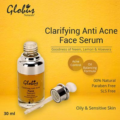 Globus Naturals Clarifying Anti Acne Face Serum 30 ml - Face Serum