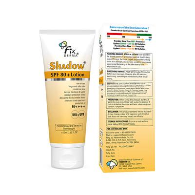 Fixderma Shadow Tan Removal Lotion, Brightening & Revitalizing Face 75 ml - Face Packs