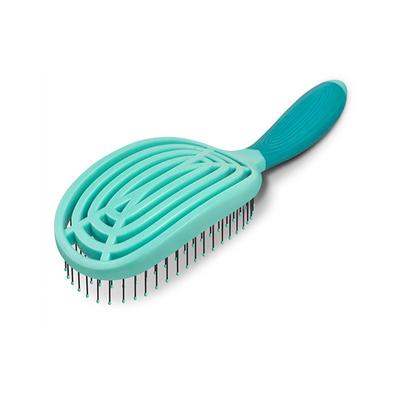 NuWay 4HAIR U.S. Patented Detangler Hair Brush for Men & Women - Green - Detangling C Brush 1s 1's - Hair Brushes