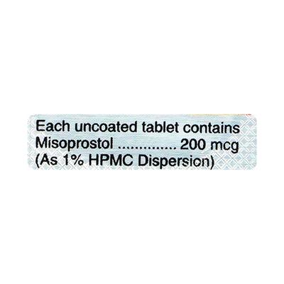 Misoprost 200mcg Tablet 4'S - Ulcer/Reflux/Flatulence-Aaa