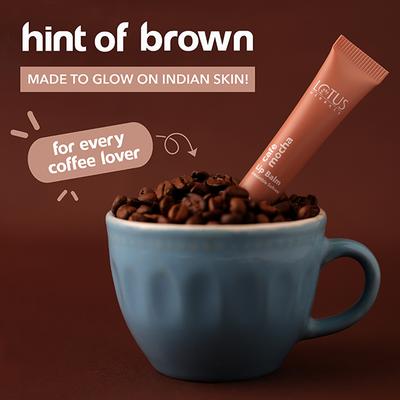 Lotus Herbals Cafe Mocha Lip Balm with SPF 15 for Dry and Chapped Lips Vegan, Brown 10 g - Lip Balms