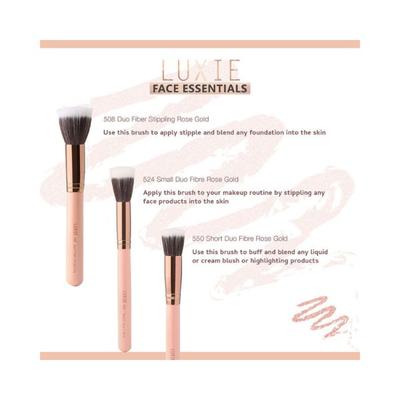 Luxie 524 Small Duo Fibre Brush - Rose Gold 1's - Face Brush