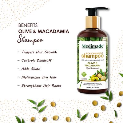Medimade Olive And Macadamia Shampoo 300 ml - Shampoos
