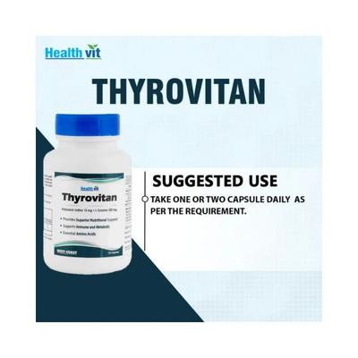 Healthvit Thyrovitan L-Tyrosine Iodine- Capsules 60's - Calcium And Minerals