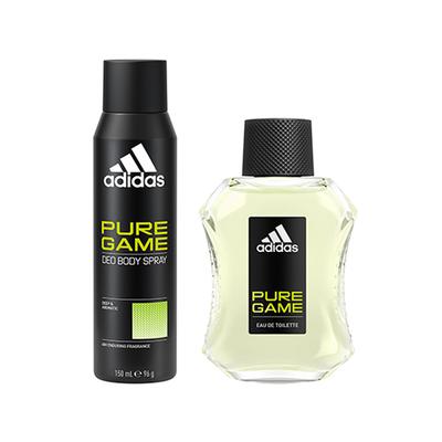 Adidas Pure Game Eau De Toilette 100ml + Deodorant Spray 150ml 2's - Men Deodorants/Roll-Ons