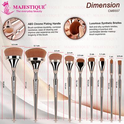 Majestique Premium Makeup Brush Set, Luminous HD Brush 9's - Makeup Kits & Sets