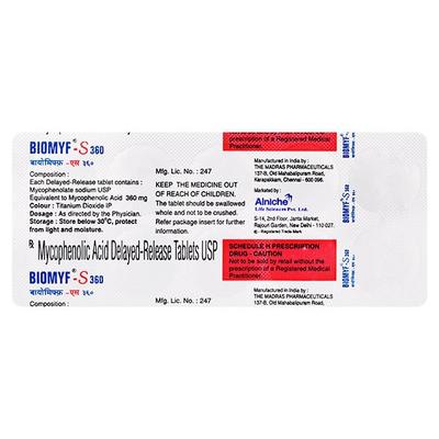 BIOMYF S 360mg Tablet 10's - Auto Immune Disease-Imm