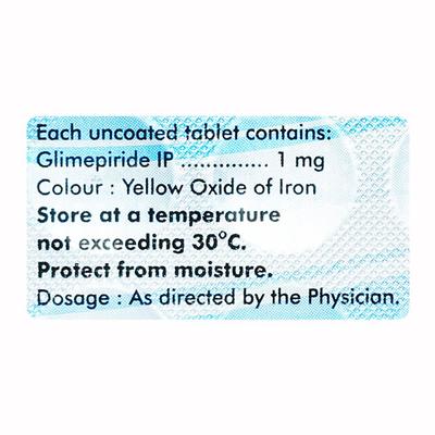 DIAPRIDE 1mg Tablet 30's - Diabetes-Ant