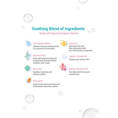 BabyChakra 99% Bamboo water wipes 72's - Diapers & Wipes