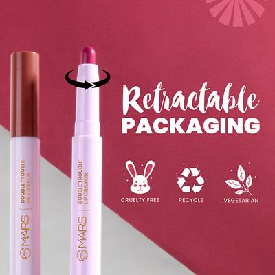 Mars Double Lip Crayon (05-Bubblegum-Mocha) 4 gm - Lip Crayons
