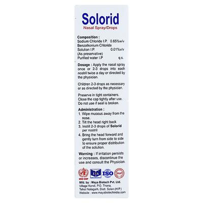 SOLORID Nasal Drops 15ml - Nasal Congestion-Nas