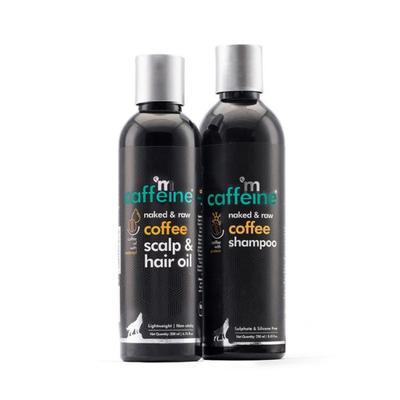mCaffeine Must have Coffee Hair Care Kit for Hair Fall Control & Hair Growth Shampoo & Hair Oil 450 ml - Shampoos