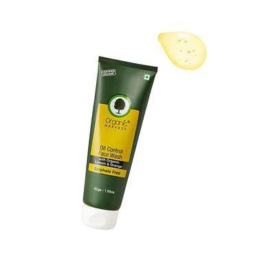 Organic Harvest Oil Control Face Wash - Organic Lemon & Orange 50 gm - Face Wash & Cleansers