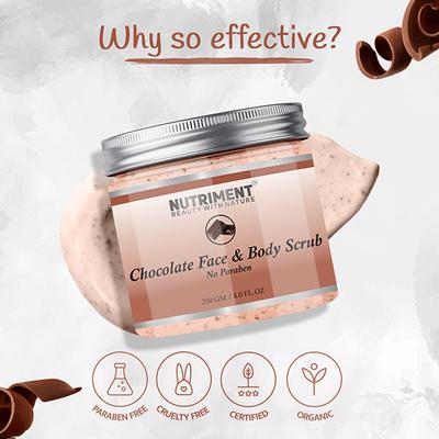 Nutriment Chocolate Scrub All Skin Type 250 gm - Scrubs & Exfoliants