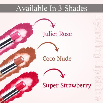 Matt Look balm Queen Hydrating Lip Shine for Dry & Chapped Lips, Super Strawberry-01 2.7 gm - Lip Balms