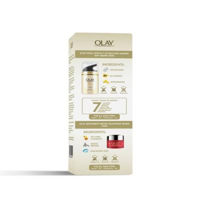 Olay TE Day Cream 50g + Olay Regenerist Micro-sculpting Cream Mini 10g - Ultimate Skincare kit 2's - Day Cream