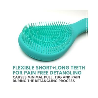 Alan Truman Dt03 Detangling Brush Green 1's - Hair Brushes