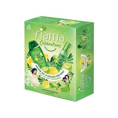 Fiama Combo Pack Happy Naturals Yuzu and Bergamot Shower Gel 250ml & Perfume Mist 120ml 1's - Shower Gels & Body Wash