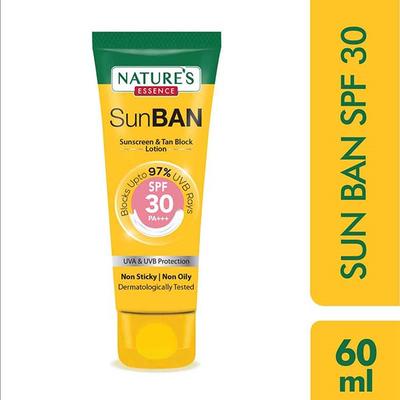 Nature'S Essence Sunban Spf 30 Pa+++ Sunscreen & Tan Block Lotion 60 ml - Face Sunscreen