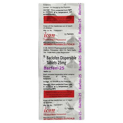 Bacfen 25Mg Tablet 10's - Muscle Spasm-Mus