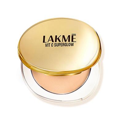 Lakme Makeup+Skincare Vitc Superglow Skin Perfecting Compact Sand16 8 gm - Compact Powder
