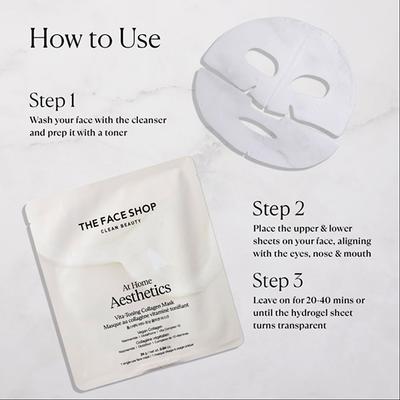 The Face Shop Vita-Toning Collagen Face Mask With Glutathione & Hyaluronic Acid 24 ml - Masks & Peels
