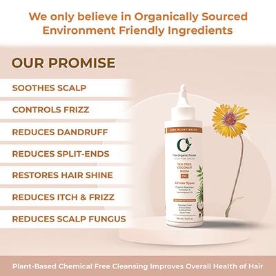 Organic Forest 100% VEGAN & Chemical-Free Heavenly Blend of Australian Tea Tree Oil, Coconut Oil, Rosemary Oil and Neem Oil 100 ml - Hair Oils