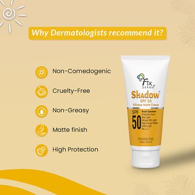 Fixderma Shadow SPF 50 Silicone Matte Face Cream 50 gm - Night Cream