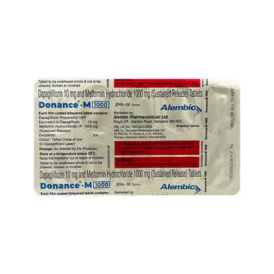 DONANCE M 1000 Tablet 10's - Diabetes-Ant