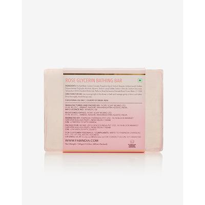 Fabessentials Rose Glycerin Bathing Bar 100 gm - Soaps