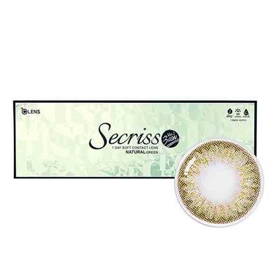 O-Lens Secriss 1Day Coloured Contact Lenses - Natural Green ( 0.00 ) 1's - Eyecare Lenses