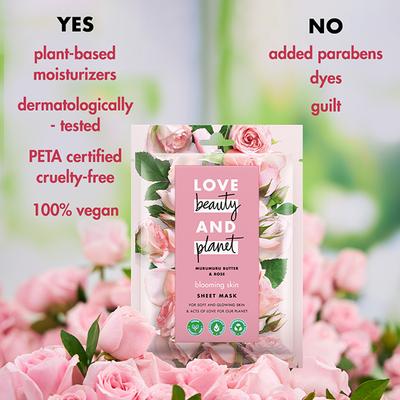 Love Beauty And Planet Murumuru Butter & Rose Sheet Mask 25 ml - Sheet Masks