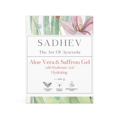 Sadhev Aloe Vera & Saffron Gel with Hyaluronic Acid 100 g - Face Moisturizers