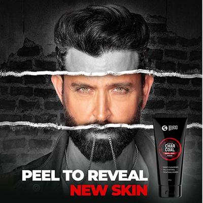 Beardo Activated Charcoal Peel Off Mask 50 gm - Masks & Peels