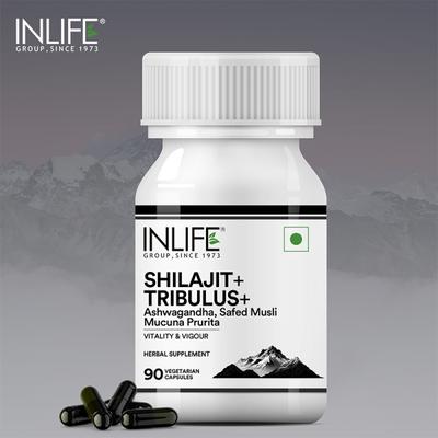 INLIFE Shilajit+ Tribulus+ Vegetarian Capsules 90's - Sexual Care