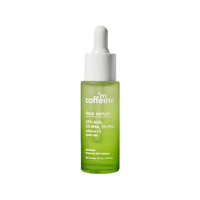 Mcaffeine Green Tea Face Serum With 25% Aha, 2% Bha, 5% Pha 30 ml - Face Serum
