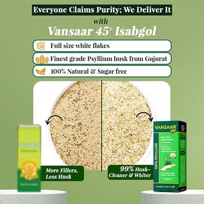 Vansaar 45+ Isabgol Fiber Rich Supplement 180 g - Digestive Care
