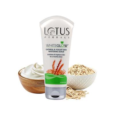 Lotus Herbals WhiteGlow Oatmeal & Yogurt Skin Whitening Scrub - 100 gm - Scrubs & Exfoliants