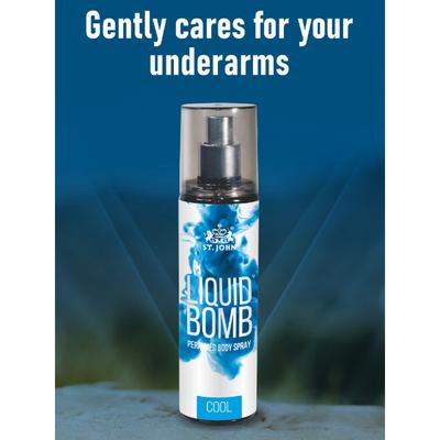 St. John Liquid Bomb Cool Body Spray - Pack of 4 x 150 ml - Men Deodorants/Roll-Ons