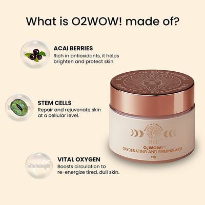Bie - Beauty By Bie O2Wow!- Oxygenating & Firming Mask 50 gm - Masks & Peels