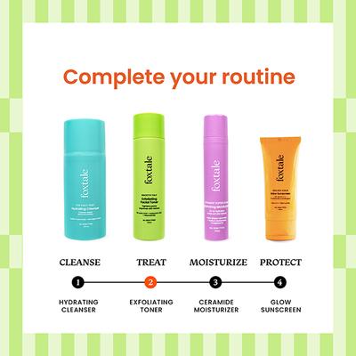 Foxtale Smooth Talk Exfoliating Facial Toner 5% Lactic Acid + Hyaluronic Acid + Niacinamide 150 ml - Face Mists