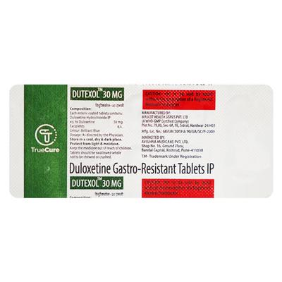DUTEXOL 30 Tablet 10's - Depression-Ant