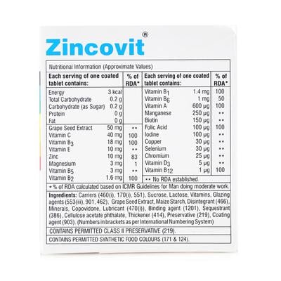 Zincovit Tablet 15'S - Supplements-Vam