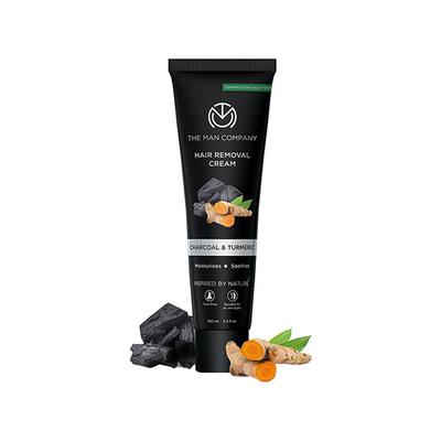The Man Company Hair Removal Cream for Men Enriched With Charcoal & Turmeric 100 ml - Masks & Peels