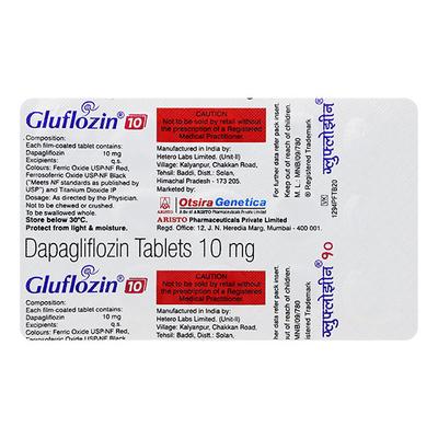 GLUFLOZIN 10 Tablet 15's - Diabetes-Ant