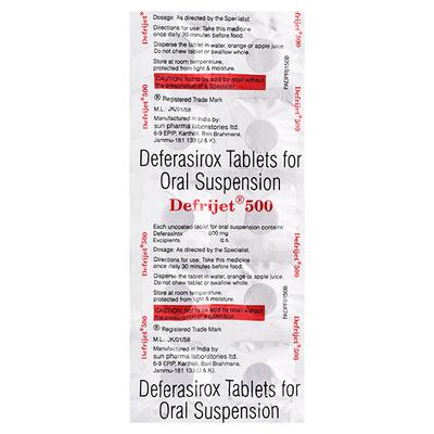 Defrijet 500mg Tablet 10'S - Poisoning/Overdose-Ant