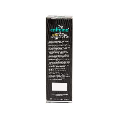 mCaffeine SPF 30 PA+++ Coffee Powder Sunscreen - 100% Mineral, Matte Sunscreen with No White Cast 4 gm - Face Sunscreen
