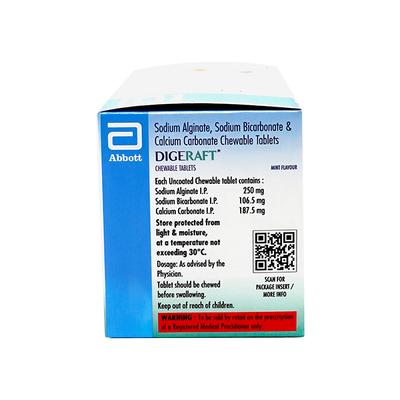 DIGERAFT MINT FLAVOUR Chewable Tablet 10's - Ulcer/Reflux/Flatulence-Aaa